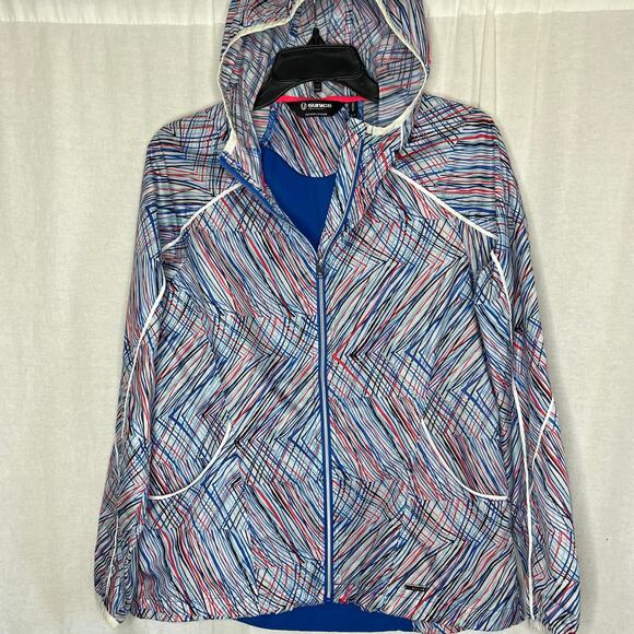 Sunice Multicolor Splatter‎ Windbreaker Full Zip Front Hoodie Small Athleisure - Picture 1 of 11